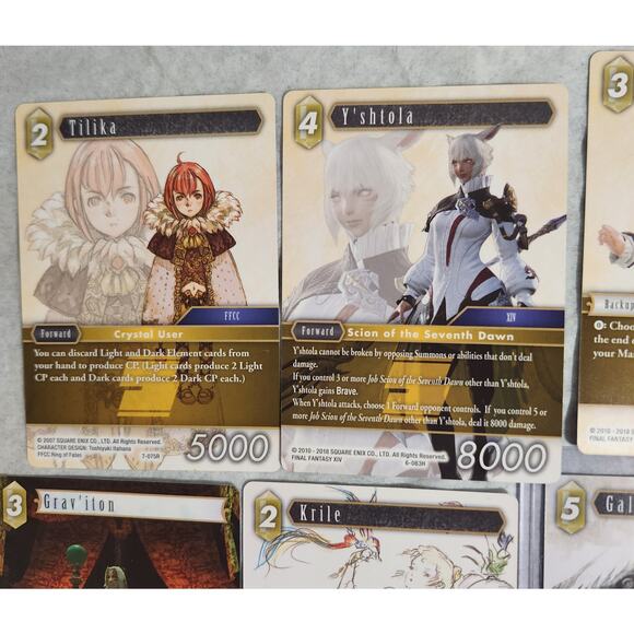 Final Fantasy TCG Lot Of 18 Rare, Hero, And Legend VG+ Pre-owned - Picture 2 of 11